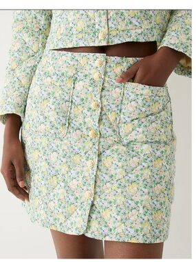 J.Crew Limited-edition quilted button-front mini skirt in Liberty® fabric NWT!